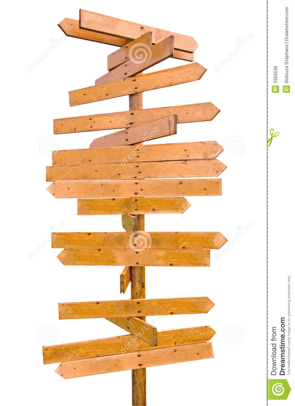 Wooden Blank Sign Post Royalty Free Stock Images   Image  3355539
