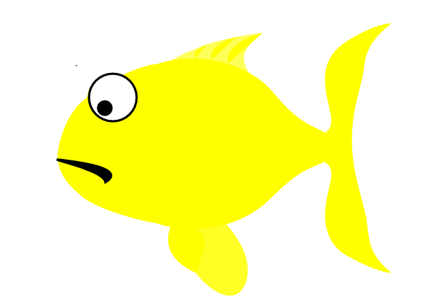Yellow Sad Fish Hi Yellow Fish Clipart