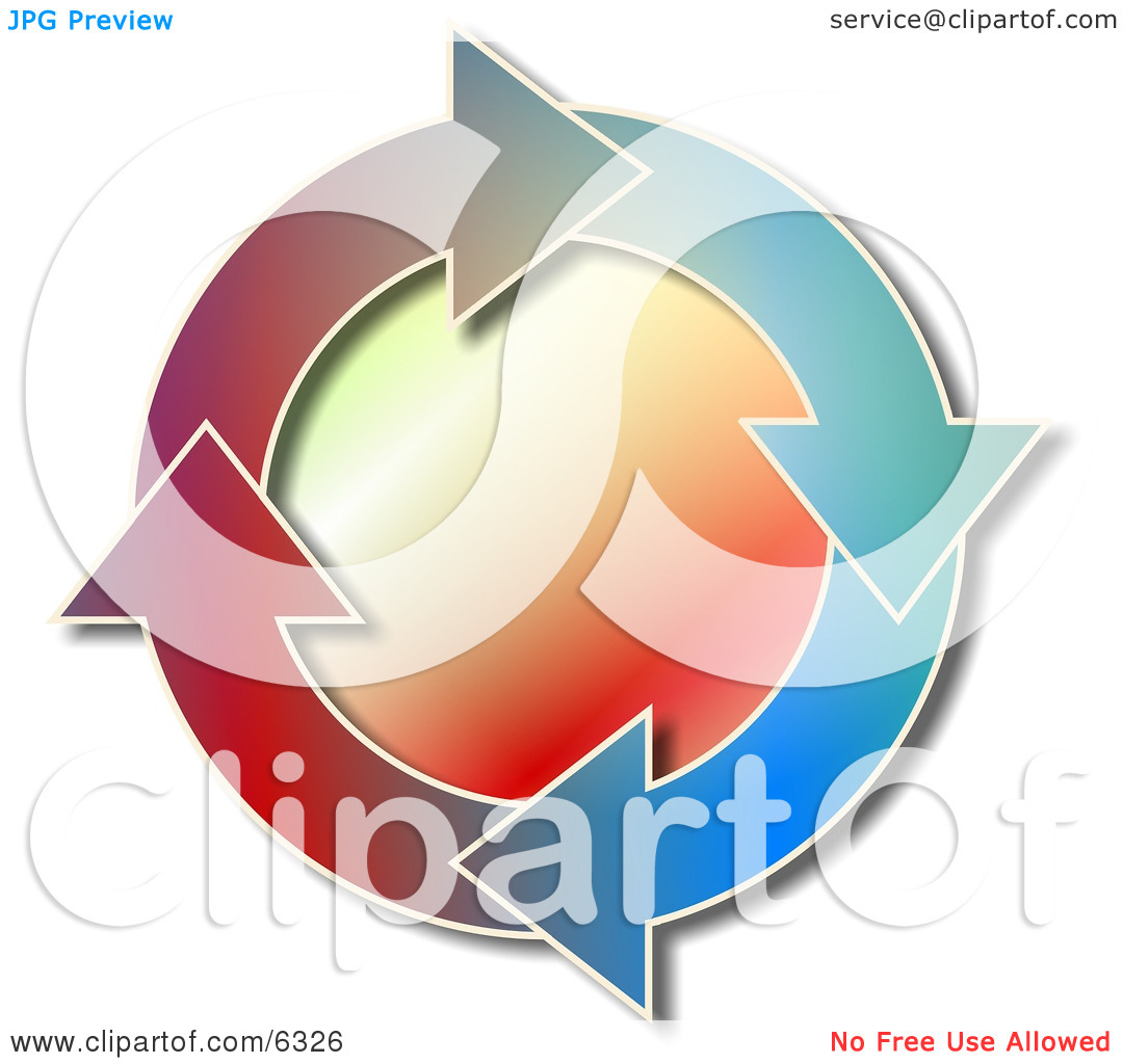 Arrows Moving In A Circular Clockwise Motion Clipart Picture By Djart