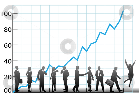 Business Team Chart Company Growth Stock Vector Clipart The Team At A
