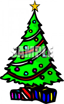 Christmas Clipart Picture Of A Decorated Tree