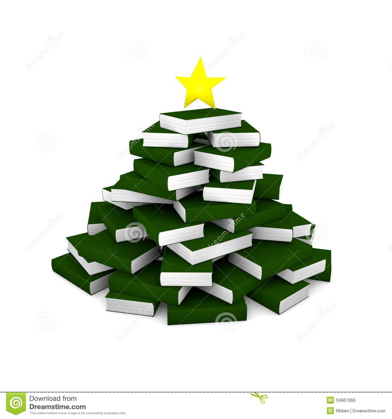 Christmas Tree Of Books Royalty Free Stock Image   Image  34967066