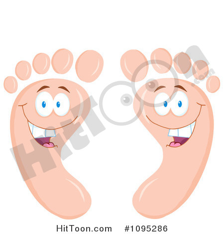 Feet Clipart  1095286  Two Happy Feet By Hit Toon
