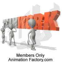 Figures Carrying Teamwork Animated Clipart