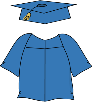 Free Graduation Cap And Gown Clipart