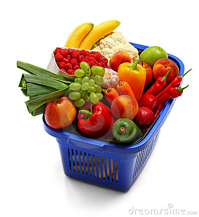 Fresh Produce Clipart Basket Full Of Fresh Produce  Royalty Free Stock