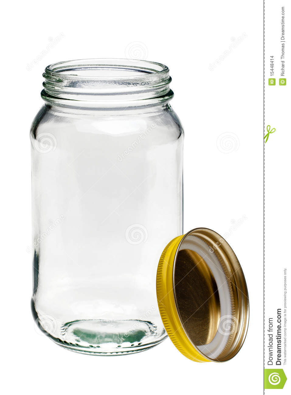 Glass Jar And Lid Isolated On White Stock Images   Image  15448414