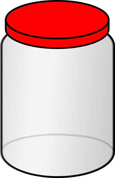 Jar With Red Lid Clip Art At Clker Com   Vector Clip Art Online