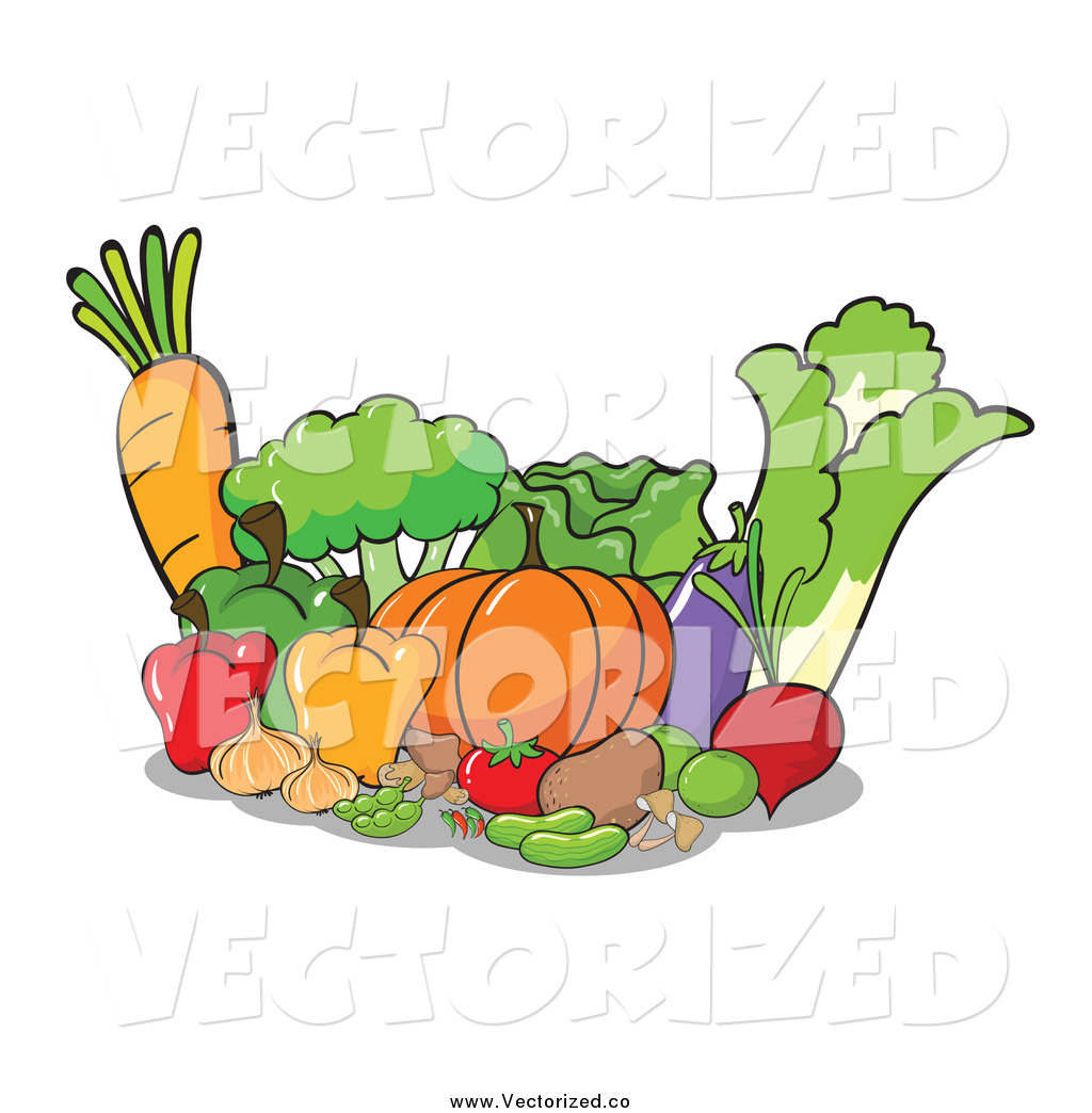 Royalty Free Clipart Of Fresh Vegetables By Colematt    132243