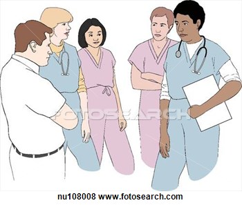 Stock Illustration Of Five Person Multidisciplinary Healthcare Team