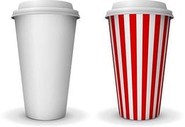 Take Away Fast Food Coffee Paper Cup Vector Template 