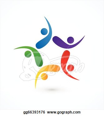 Teamwork Icon Logo Vector Illustration Business  Clipart Illustrations