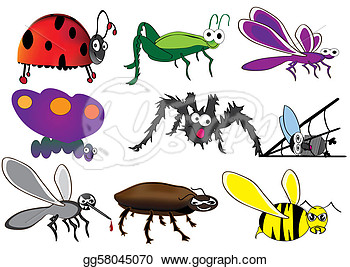Various Insectsbugscartoon Beetle