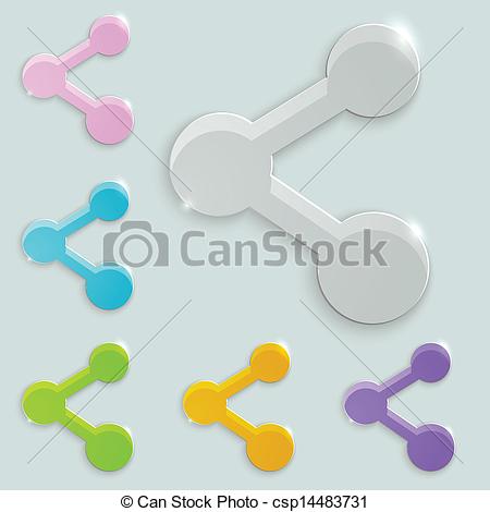 Vector   Glass Share Icon   Stock Illustration Royalty Free