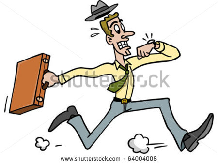 Vector Images Illustrations And Cliparts  A Frantic Man Running Late