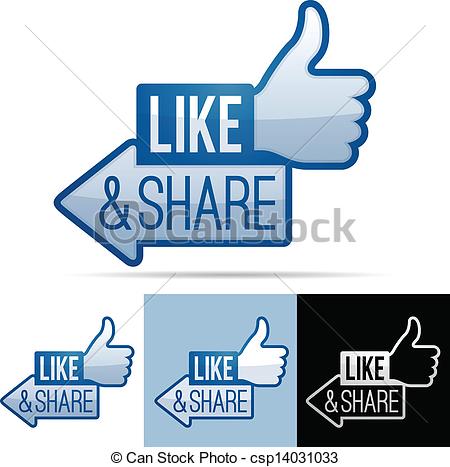 Vectors Of Like And Share Thumbs Up   Like And Share Thumbs Up Symbol