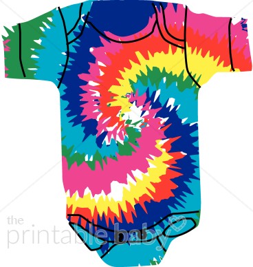 Baby Tie Dye Onesies Clipart   Baby Clothing Clipart