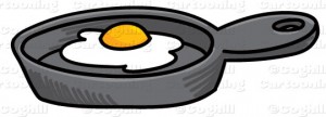 Cartoon Frying Pan   Egg Clip Art Clip Art Stock Illustration