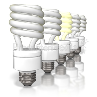 Cfl Light Bulbs Row   Presentation Clipart   Great Clipart For
