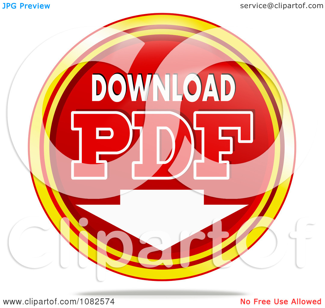Clipart 3d Download Pdf Button Icon   Royalty Free Cgi Illustration By