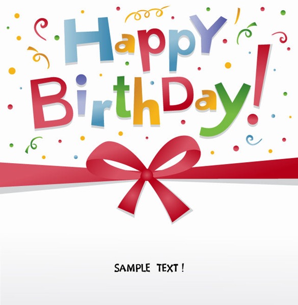 Free Happy Birthday Greeting Card Vector   Free Vector Graphics   All