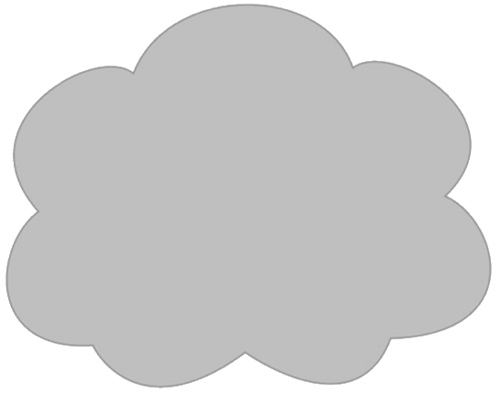 Grey Cloud Clipart Sketch Lge 14 Cm Op   Flickr   Photo Sharing