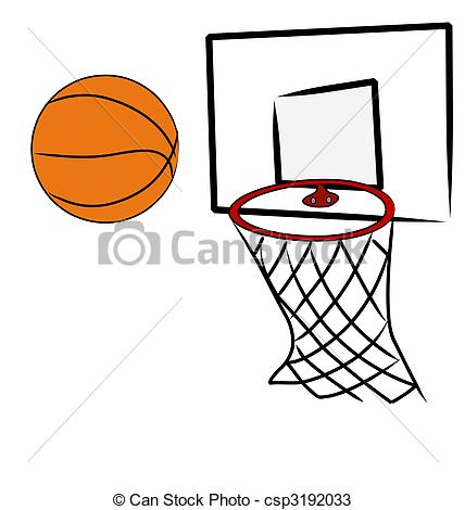 Nba Basketball Hoop Clipart Basketball Being Shot Into