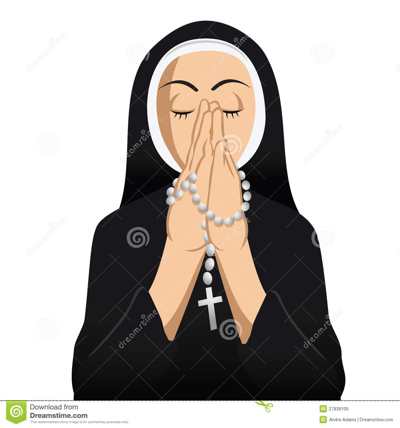 Nun Catholic Praying Royalty Free Stock Photo   Image  27836105