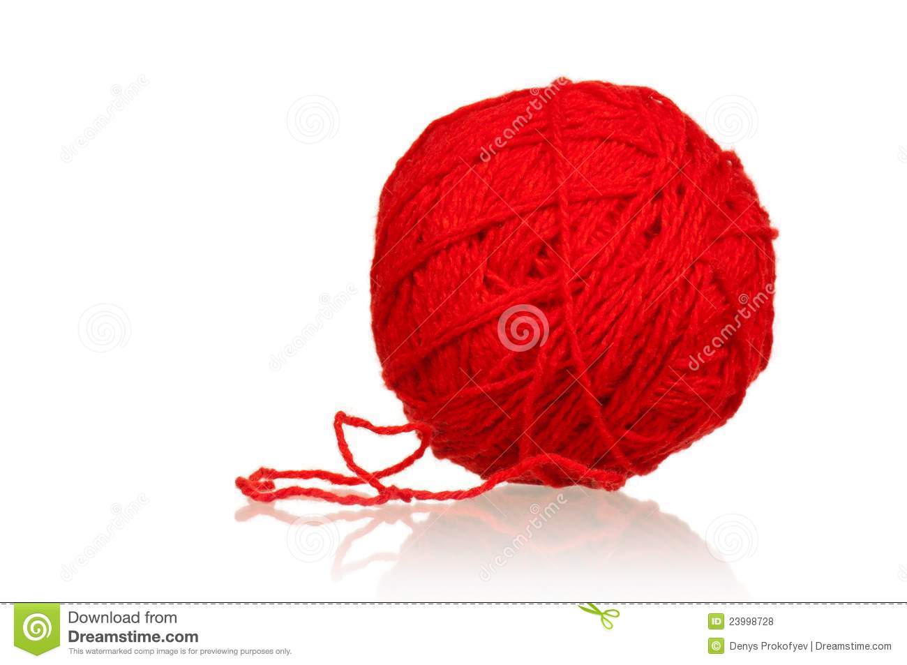 Red Ball Of Yarn Royalty Free Stock Photos   Image  23998728