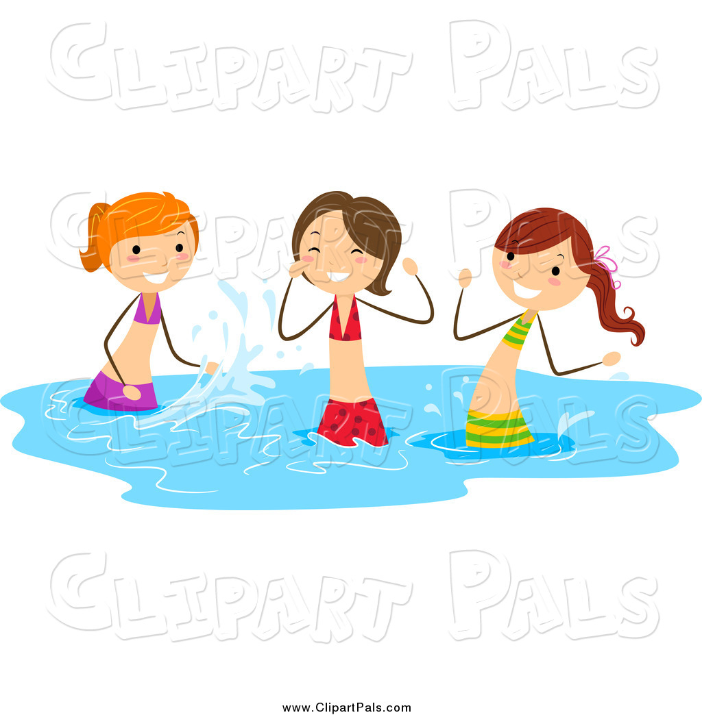 Royalty Free Swimming Stock Friend Clipart Illustrations