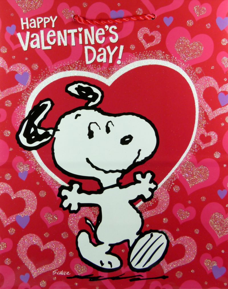 Snoopy Valentine S Day Gift Bag  Snoopn4pnuts Com