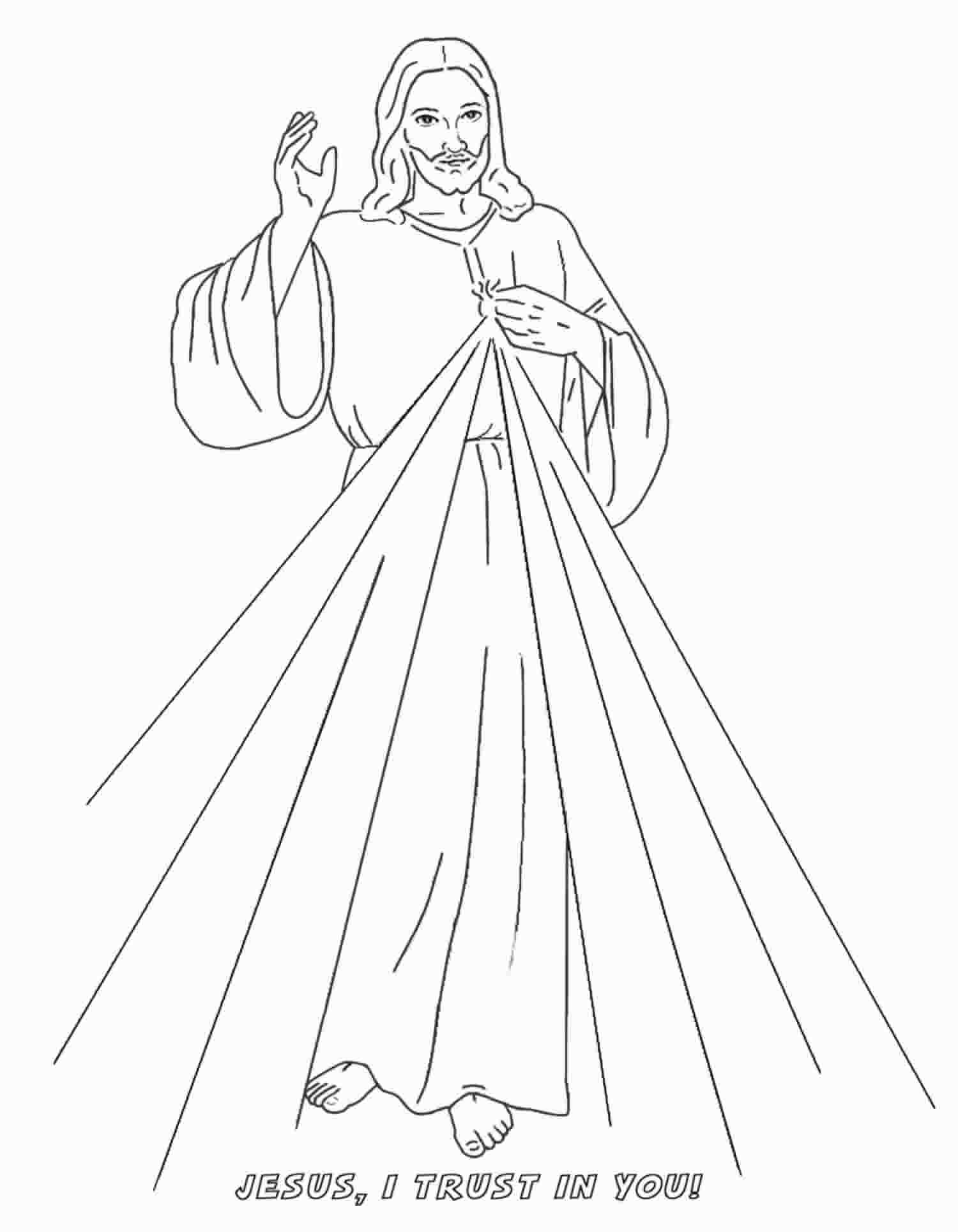 Step 1   Print Out Of This Wonderful Divine Mercy Colouring Page From