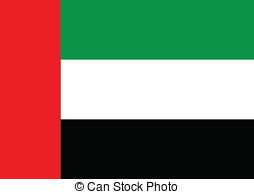 The United Arab Emirates Flag Theme Clip Art Vector