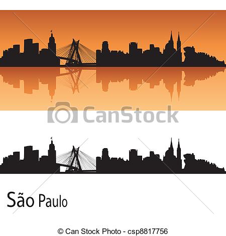 Vector   Sao Paulo Skyline   Stock Illustration Royalty Free