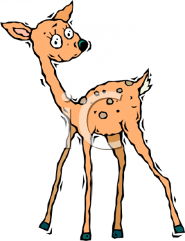 0511 0810 2715 4232 Scared Fawn Clipart Image Jpg