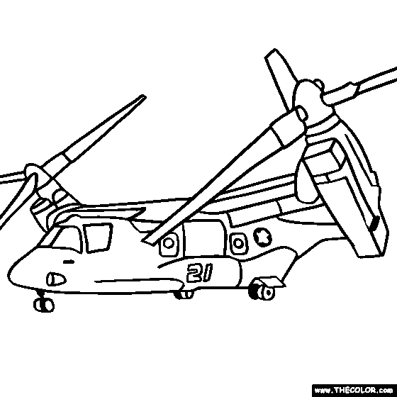 22 Osprey Helicopter Coloring Gif