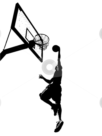 Basketball Slam Dunk Clipart Slam Dunk Silhouette Stock  Slam
