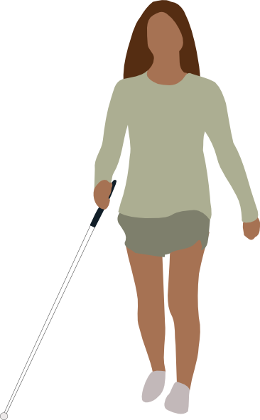 Blind Woman Walking Clip Art At Clker Com   Vector Clip Art Online