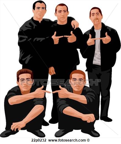 Clipart Of Typical Gang 22p0232   Search Clip Art Illustration Murals