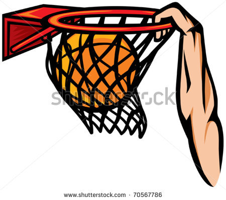 Dunk Clipart Stock Vector Illustration Of An Arm Dunking A Basketball