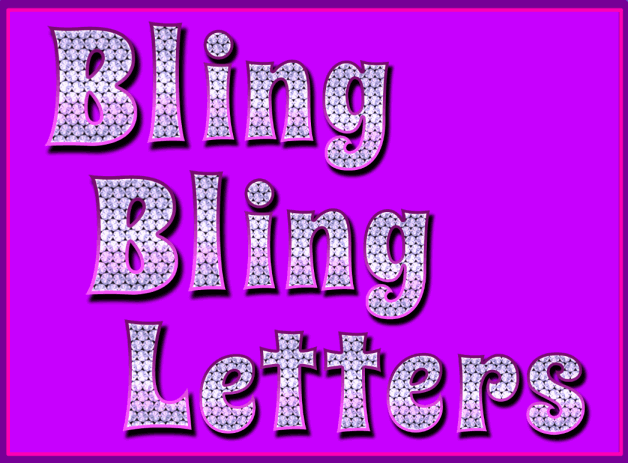 Glitz Bling Letter Clip Art