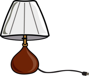 Lamp Clipart Image   Table Lamp With Brown Base And White Lamp Shade