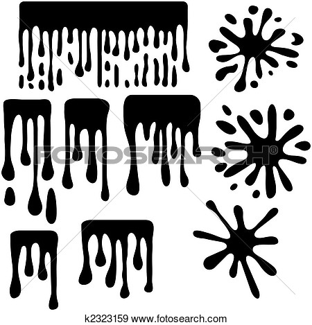 Paint Drip Clipart Dripping Paint Silhouettes