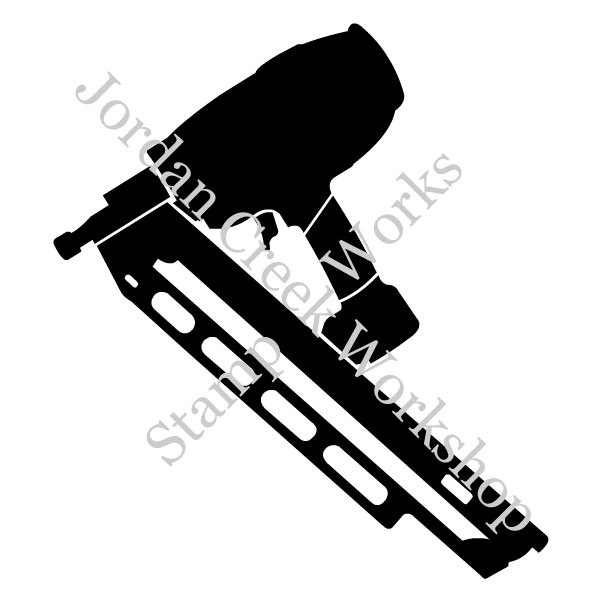 Quart Jug Clipart Digital Black Carpenter Tool Framing Nail Gun Clip