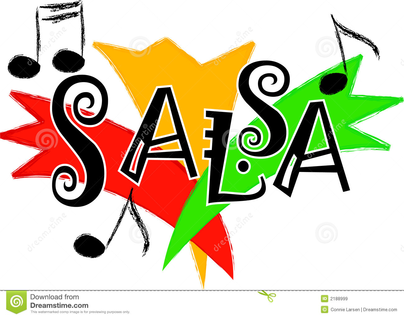 Stylized Illustration Representing Salsa Music   Part Of A Series Of