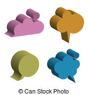 Thought Discuss Vector Clip Art Eps Images  97 Thought Discuss Clipart