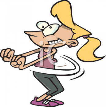 Twist Clipart 0511 1006 1802 2058 Cartoon Of A Woman Exercising    