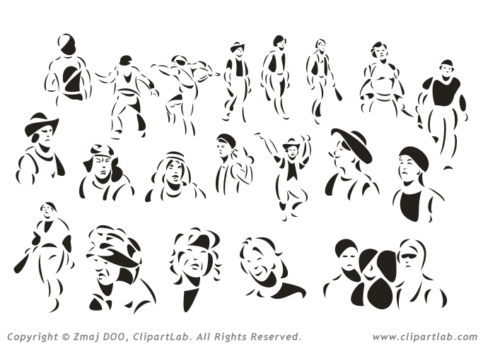 Vector Art Clipart Collection Vol  4  Street Gangs  Preview
