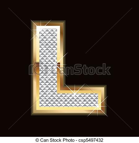 Vector Illustration Of L Bling Bling Csp5497432   Search Clipart