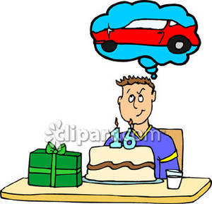Wish Clipart A Boy Wishing For A Car On His Sweet Sixteen Royalty Free    